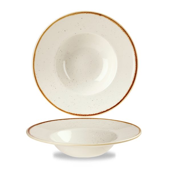 Churchill Stonecast Barley White Wide Rim Bowl 24cm (Pack of 12)