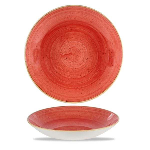 Churchill Stonecast Berry Red Large Coupe Bowl 31cm (Pack of 6)