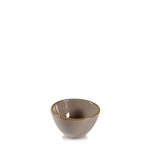 Churchill Stonecast Peppercorn Grey Dip Pot 4oz (Pack of 12)