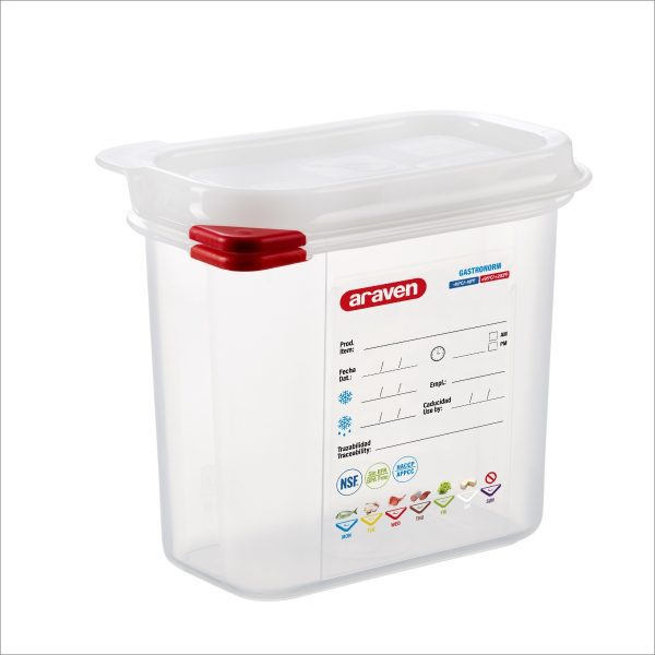 Araven Polypropylene GN 1/9 Airtight Food Container 1.5Ltr (Each)